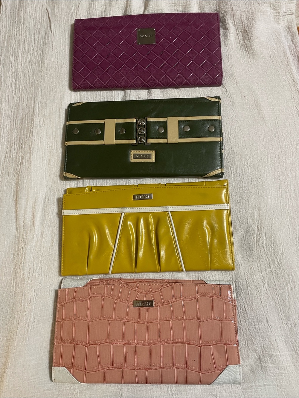 MICHI Basic Bag Magnetic Shells in Plum Olive, Mustard & Blush